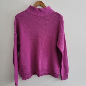 Old Navy Mock Turtleneck Knit Sweater Razzleberry M
